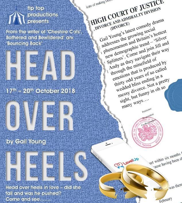 A Tip Top Production 'Head over Heels' Gail Young's latest comedy drama addresses the growing social phenomenon known as 'Silver Splitters'. Aged 60 plus, grey haired (mostly but not all!