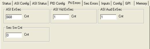 The Pri Errors and Sec Errors menus show error-seconds counters for all tests performed by the 4455.