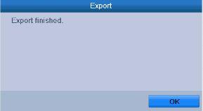 exported with pop-up message