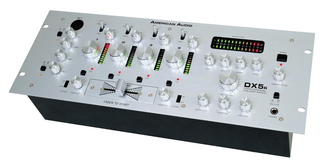 DX5R Professional Preamp Mixer Revised 4/5 American Audio