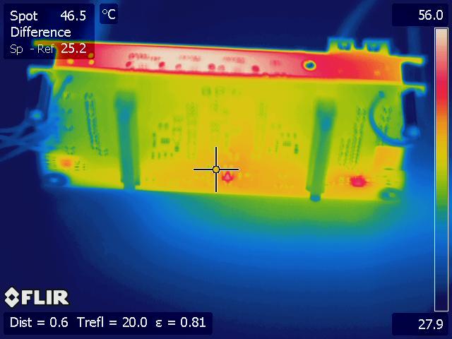 Heat Production Thermografic camera images shows