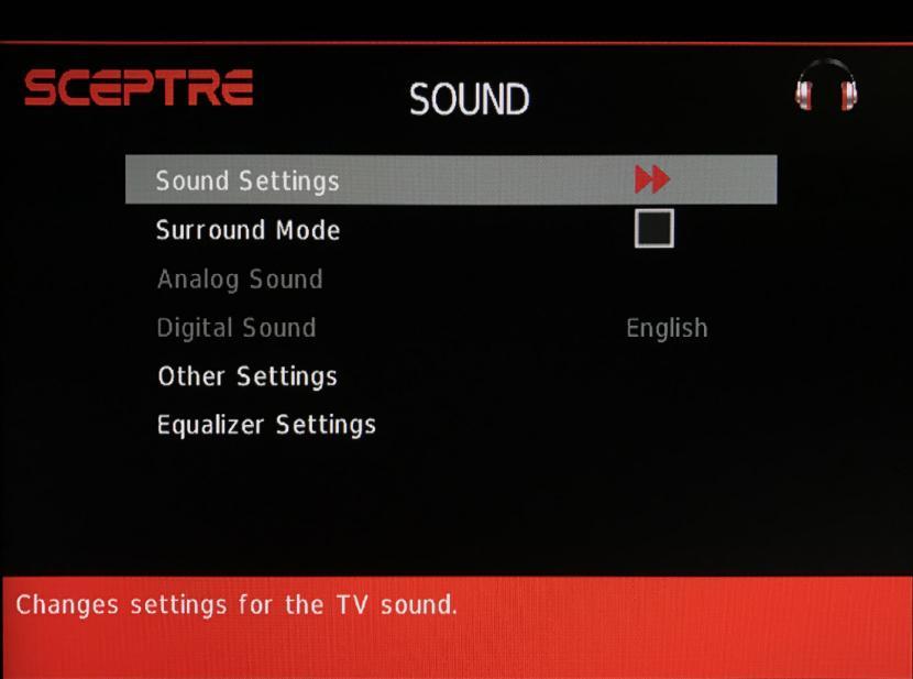 SOUND This option allows users to adjust the Display s sound
