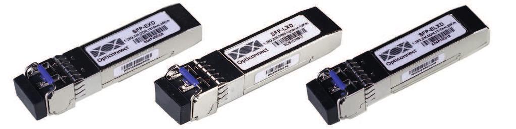 SFP-LX, ELX and EX series SFP Single-Mode, Dual Fiber Transceiver for 1.25Gbps FC/GBE Features Operating Data Rate up to 1.