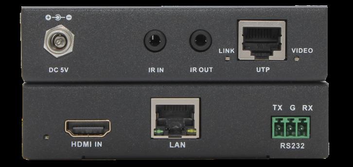Dd Class A HDBaseT Extender 4.0 Connector and Indicator Functions HBX-S DC 5V: HDMI IN: LAN: RS232: UTP: Link LED: Power input. Please use the supplied 5V, 2A power supply.
