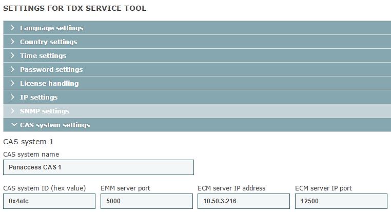 CAS server settings Enter relevant information as example shown here.