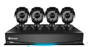 960H 8 CHANNEL DVR WITH 4 SECURITY CAMERAS SWDVK-834504F PRO-735 Cameras x 4 IR LEDs for Night Vision with IR cut filter Lens 59 angle view Durable stand for easy mounting KEY FEATURES SWDVK-834504F