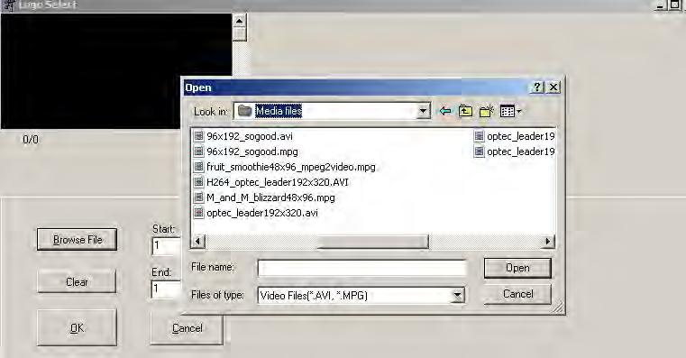 t bring up the vide imprt windw Lg Select Step 2: Imprt vide file click n Brwse File buttn t bring up Open file windw.