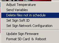 Frmat and Clean Memry Cmmand Advanced Cmmand Delete files nt in schedule r