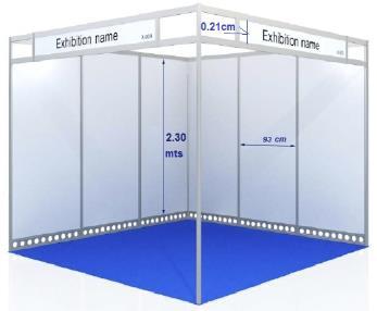 The minimum exhibition space is 9 square meters. The rate includes 3 exhibitors badges per 9 square meters rented.