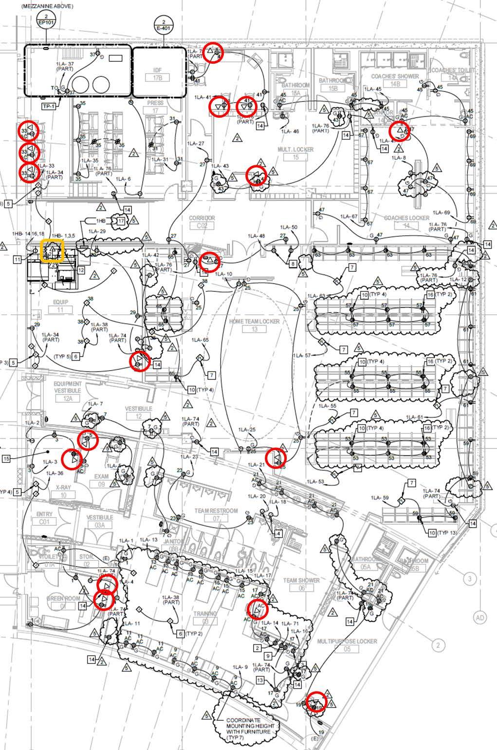 Figure 2: Floor Plan Highlighting