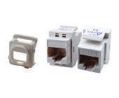 NETWORK CABLING CAT6 KEYSTONE JOINER WITH BEZEL Part No.
