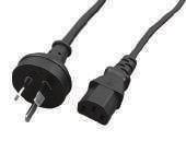 DATA TOOLS CABLE IEC C13 TO AUS 3 PIN PLUG BLK 2M Part No. H3PIECBK 10 Amp power cable Australian 3 pin male plug to IEC C13 female socket - ideal for computer screens Cable: 0.