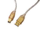 CABLE COMPUTER AUDIO VIDEO CABAC USB 2.0 A TO B CABLE USB 2.0 A-B GOLD/P BLACK M-M 4M Part No. 40USB2AB4 USB version 2.
