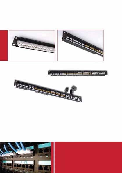 CATEGORY 6 CABLING SOLUTIONS Modular Patch Panel High Density Unloaded Patch Panel Premium Line unshielded compact unloaded patch panel is in dedicated design to adopt Premium Line 180 Unshielded