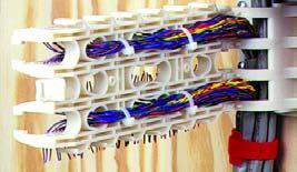 Anchoring points are incorporated for either cable ties or VELCRO ties to improve cable routing and security.