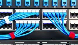 Cable dressing is a simple task when cable management options are installed.