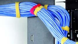 Multiple tie points assist in securing routed cables, and in giving the installation a well dressed appearance.