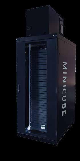 The MiniCube has everything you need for a full data center: housing, power supply, monitoring and cooling, all in a compact system.