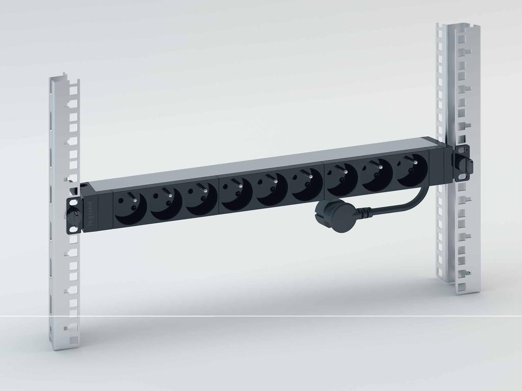 4 MOUNTING SUPPORTS HORIZONTAL OR VERTICAL Designed for horizontal toolless mounting,