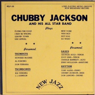 New Jazz NJLP-105 Chubby Jackson Chubby Jackson and his