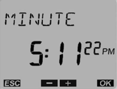 The screen then shows the HOUR value flashing. 10.