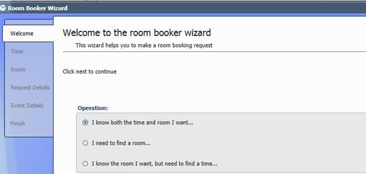 I know both the time and room I want - This operation allows you to process a room booking request for a specified time and room.