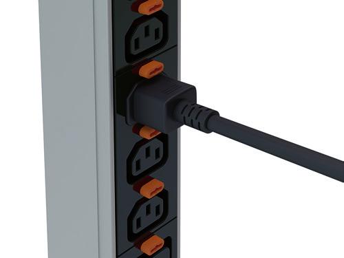 Cord locking system Innovation at the heart of PDUs A major addition to the range and exclusive to Legrand, C13 and C19 outlets have a power supply cord locking system which prevents accidental