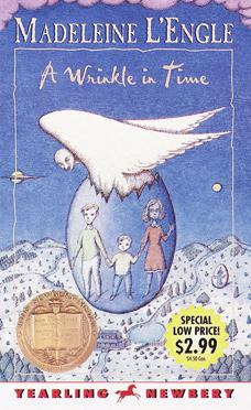 In A Wrinkle in Time, a girl must travel through time and space to save her brother, her father and the world. Madeleine L Engle won the 1963 Newbery Medal for A Wrinkle in Time.