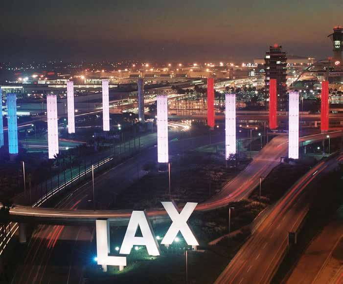 Blast gen4 Showcase Example 5 Creating Pylons of Light that Welcome Travelers LAX is one of the most high-traffic airports in the world.