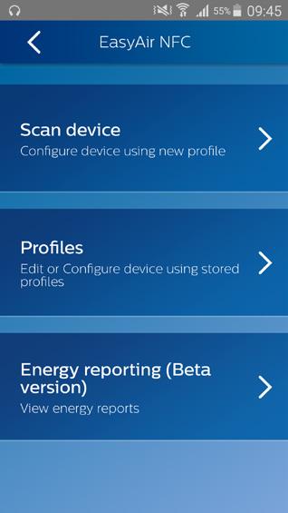 Energy reporting A beta version of energy reporting is available within Philips