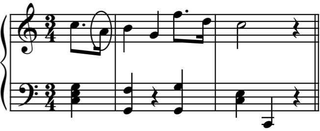 Lesson One New Terms Cambiata: a non-harmonic note reached by skip of (usually a third) and resolved by a step.