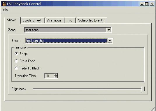 Show Designer Config Maker The Config Maker module provides an interface to program playback zones, schedule show playback, and set triggers for external triggering devices, such as the Ethernet