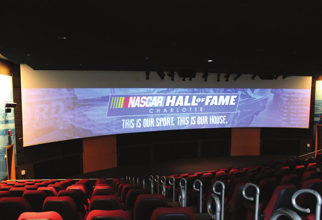 OPTION A OPTION B High Octane Theater Projection Screen 10k Projectors on a Curved 64 Screen Encapsulate your audience in the Hall s High Octane Theater, which offers unbeatable acoustics and