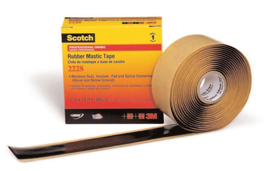 Sealing and Insulating Mastic Tapes Scotch Rubber Mastic Tape 2228 Scotch Rubber Mastic Tape 2228 is a conformable self-fusing rubber electrical insulating and sealing tape.