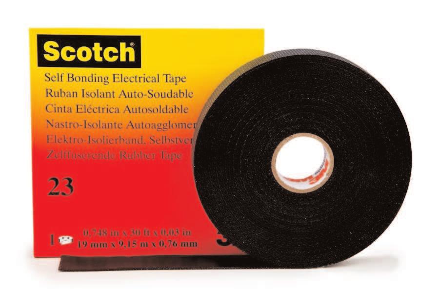 Insulating and Splicing Rubber Tapes Scotch Rubber Splicing Tape 23 Scotch Rubber Splicing Tape 23 is a highly conformable, self-fusing Ethylene Propylene Rubber (EPR), high-insulating voltage tape.