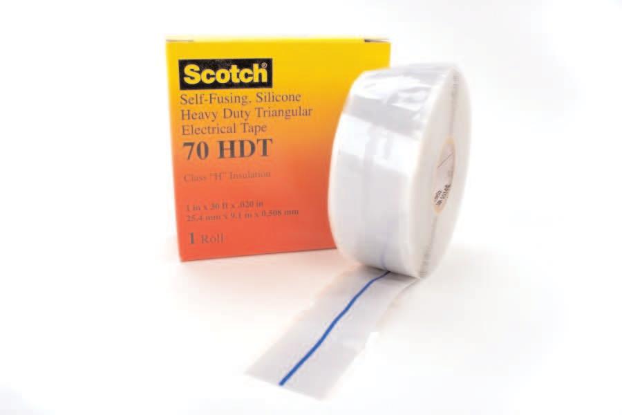 Insulating and Splicing Rubber Tapes Scotch Self-Fusing Silicone Rubber Electrical Tape 70HDT Scotch Self-Fusing Silicone Rubber Electrical Tape 70HDT is the heavy duty version of Scotch Self-Fusing