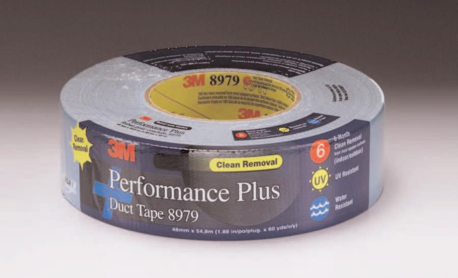 Special Use Tapes 3M Performance Plus Duct Tape 8979 3M Performance Plus Duct Tape 8979 has a unique tape construction that allows for both permanent and temporary applications whether indoors or