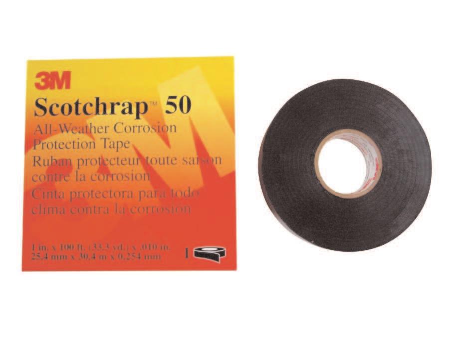 Corrosion Protection Tapes and Primer 3M Scotchrap Corrosion Protection 50 and 51 3M Scotchrap Corrosion Protection Tapes 50 and 51 are tough, polyvinyl chloride (PVC) tapes with high-tack adhesives