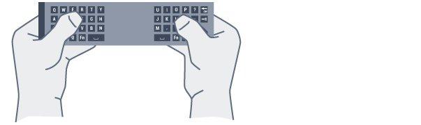 2 - Turn the remote control keyboard facing upwards to activate the keyboard keys. Hold the remote control with two hands and type with both thumbs. 3 - To hide the on screen keyboard, press BACK.