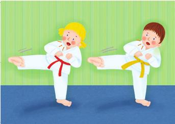 - TAE KWON DO! Q. What do the children do? A.