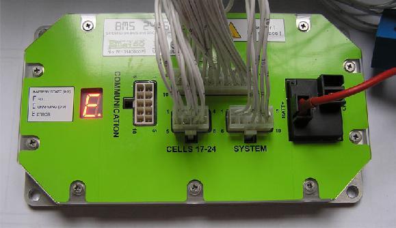 - Baud rate is 115200 2) Start the BMS by Ignition ON (supply voltage at PIN1 of SYSTEM connector) 3) By default cell number is 24.