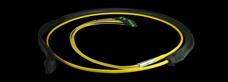 MPO/ Solutions Loose Tube Trunk Assemblies Up to 144 fibre loose tube optical cable assemblies designed and manufactured for high density applications that require interface.