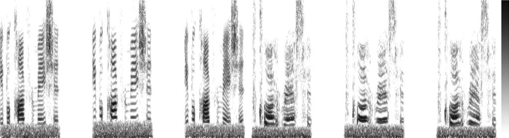 NATURE HUMAN BEHAVIOUR a b Frequency (khz) d 6 5 4 3 2 1 Frequency Which excerpt is different from the second one, the first or last? Spectrogram of sample harmonic trial.5 1. 1.5 2. 2.5 3. 3.5 (s) What word did you hear?