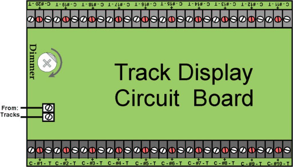 First, take a look at the board as shown in Figure 1. Locate the two connectors labeled From Tracks on the edge of the board (circled in red).