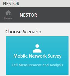 3 Performing measurements To perform a measurement, select the Mobile Network Survey