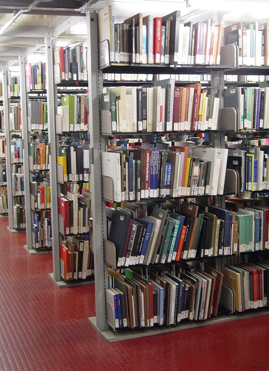Libraries Books Periodicals Audio/Visual Recordings Library materials are organized