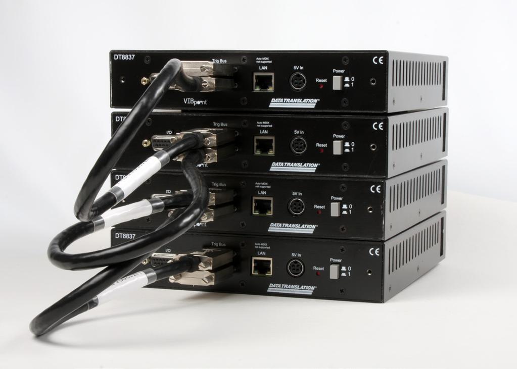 Four 24-bit IEPE (ICP ) sensor inputs, a 24-bit D/A stimulus output, a 31-bit tachometer channel are synchronized to provide data streams that are matched in time for field or laboratory use.
