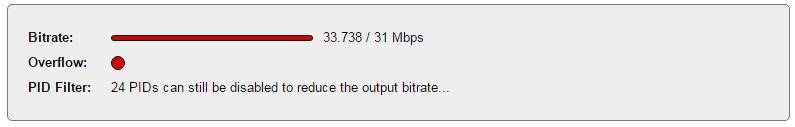 The reason is that for instance a 55Mbps satellite transponder will not fit in a DVB-T MUX of 32 Mbps. Do not forget to press the Apply button after the configuration is done.