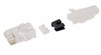 white color, seperater of pairs 8Pins LS-MP-SC6A-RJ45-TRBOOT-A 8P8C Category 6A Shielded modular plug for insulation
