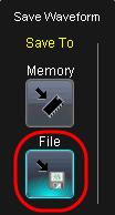 GETTING STARTED MANUAL Using Memory Toolbar Shortcuts These toolbar shortcuts can be used to perform specific actions for the Memory Traces. Opens a Measurement selection pop up menu.